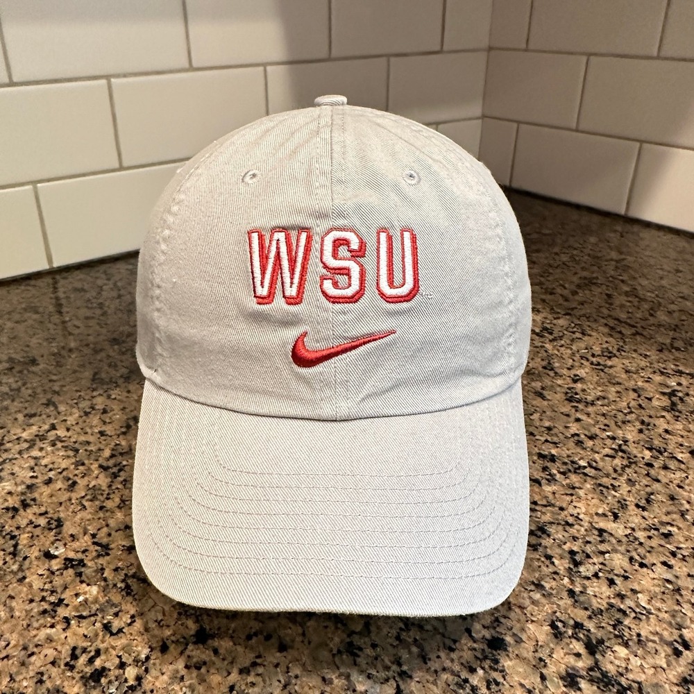 Washington State Cougars Nike Heritage86 Baseball Cap Adjustable Gray NCAA